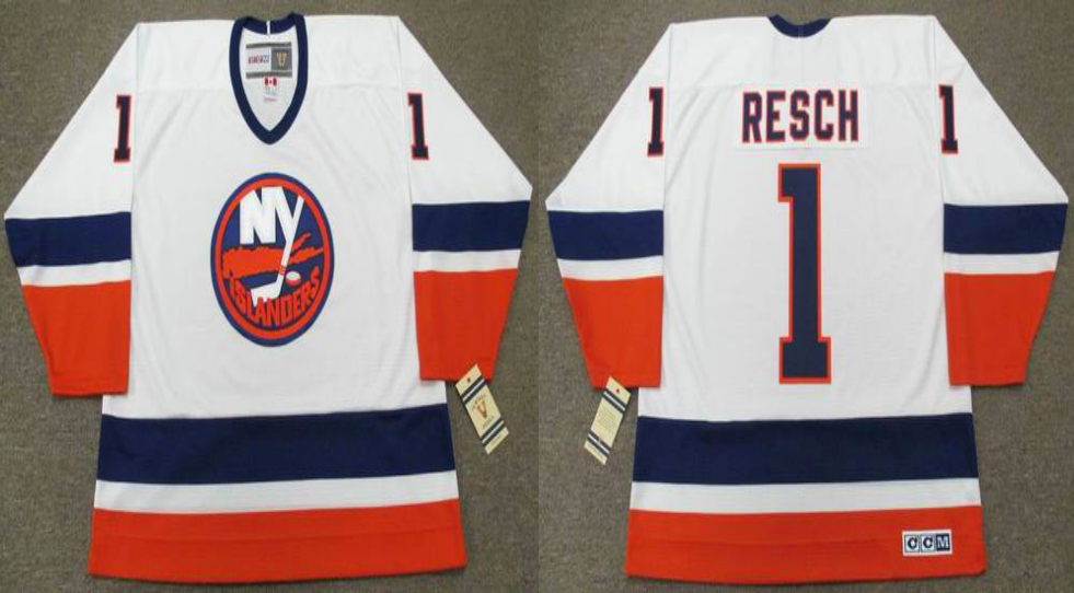 2019 Men New York Islanders #1 Resch white CCM NHL jersey->new york islanders->NHL Jersey